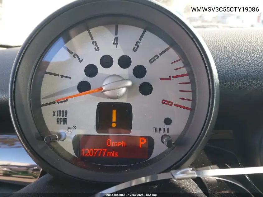 WMWSV3C55CTY19086 2012 Mini Cooper S