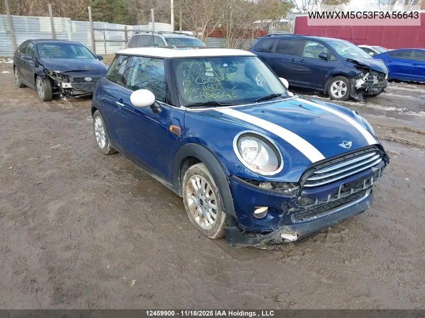 WMWXM5C53F3A56643 2015 Mini Cooper