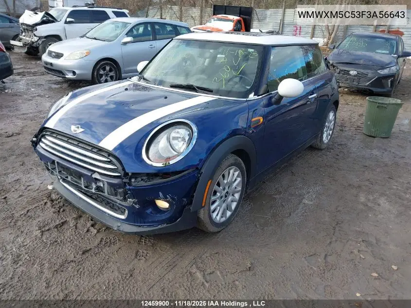 WMWXM5C53F3A56643 2015 Mini Cooper