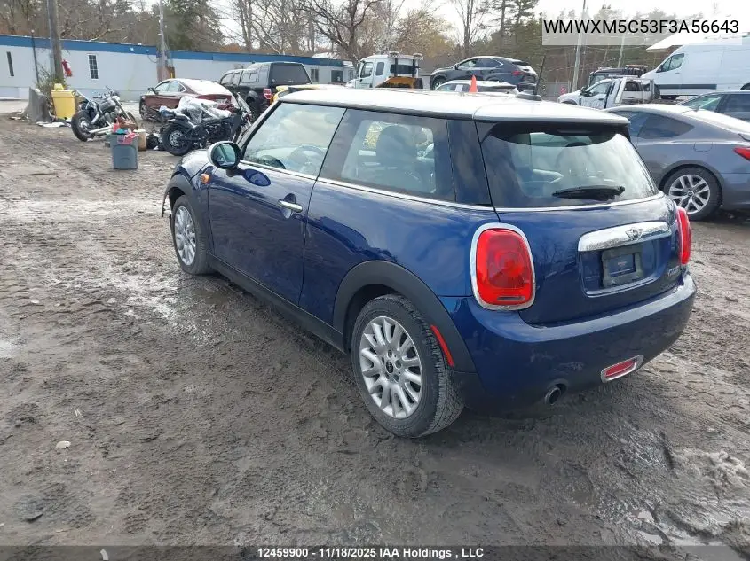 WMWXM5C53F3A56643 2015 Mini Cooper