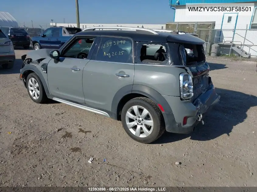 WMZYV5C58K3F58501 2019 Mini Cooper Countryman All4