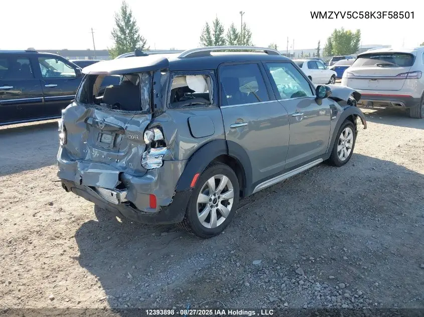 WMZYV5C58K3F58501 2019 Mini Cooper Countryman All4