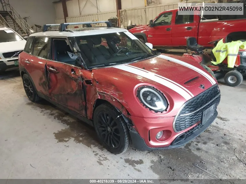 WMWXJ1C02N2R45098 2022 Mini Clubman Cooper S