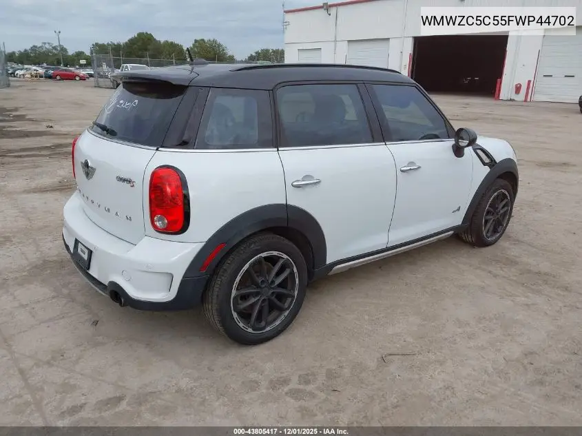 WMWZC5C55FWP44702 2015 Mini Countryman Cooper S