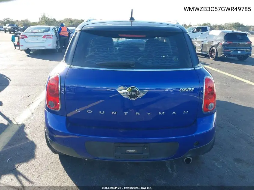 WMWZB3C57GWR49785 2016 Mini Countryman Cooper