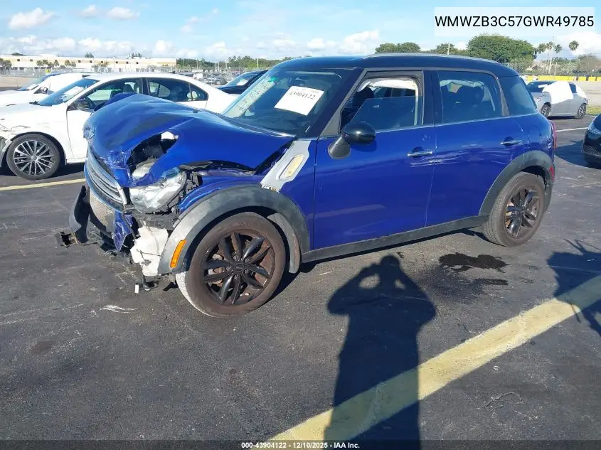 WMWZB3C57GWR49785 2016 Mini Countryman Cooper