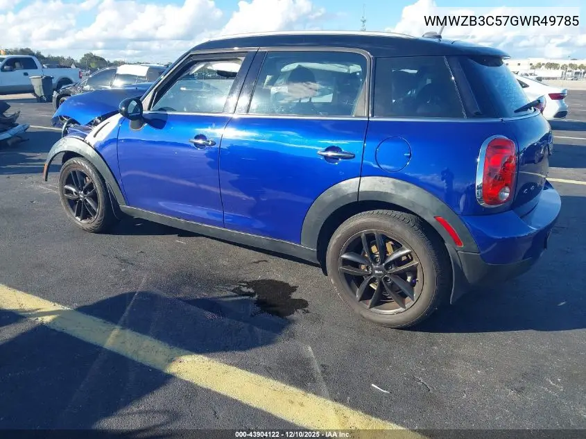 WMWZB3C57GWR49785 2016 Mini Countryman Cooper
