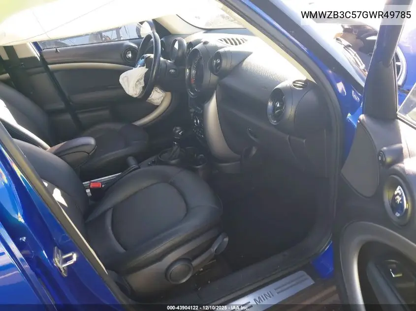 WMWZB3C57GWR49785 2016 Mini Countryman Cooper