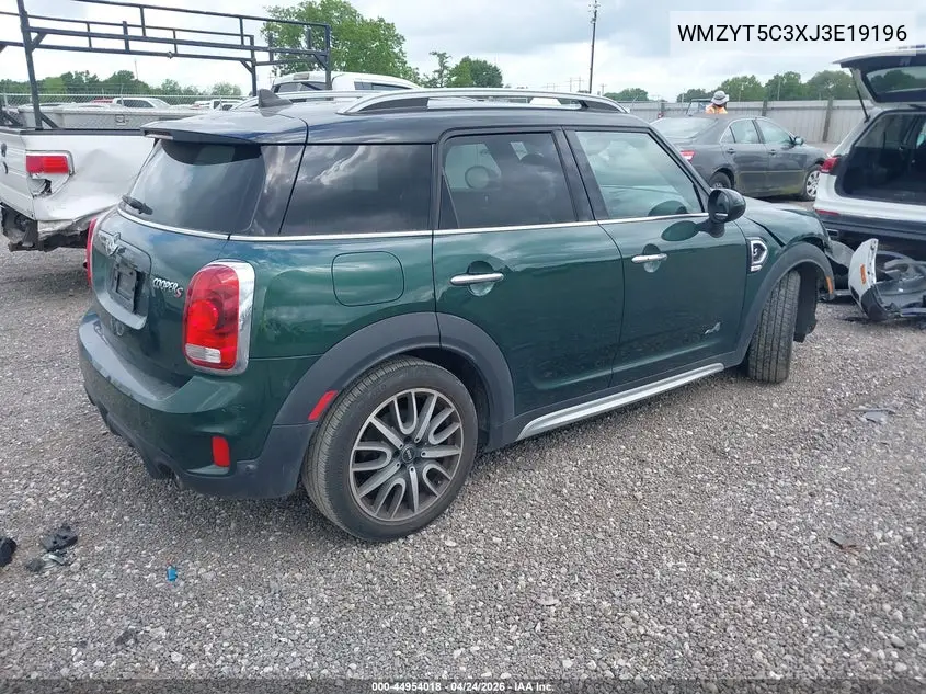 2018 Mini Countryman Cooper S VIN: WMZYT5C3XJ3E19196 Lot: 44954018