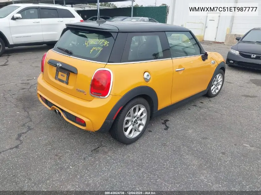 WMWXM7C51ET987777 2014 Mini Hardtop Cooper S