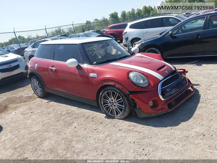 2014 Mini Hardtop Cooper S VIN: WMWXM7C58ET925986 Lot: 44934412