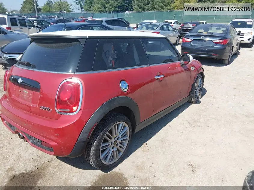 2014 Mini Hardtop Cooper S VIN: WMWXM7C58ET925986 Lot: 44934412