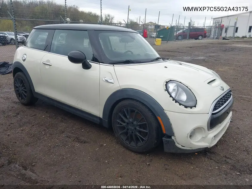 2016 Mini Hardtop Cooper S VIN: WMWXP7C55G2A43175 Lot: 44855036