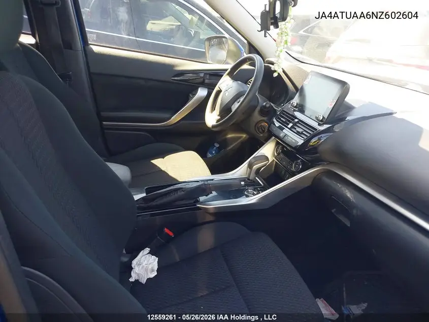 2022 Mitsubishi Eclipse Cross Es VIN: JA4ATUAA6NZ602604 Lot: 12559261
