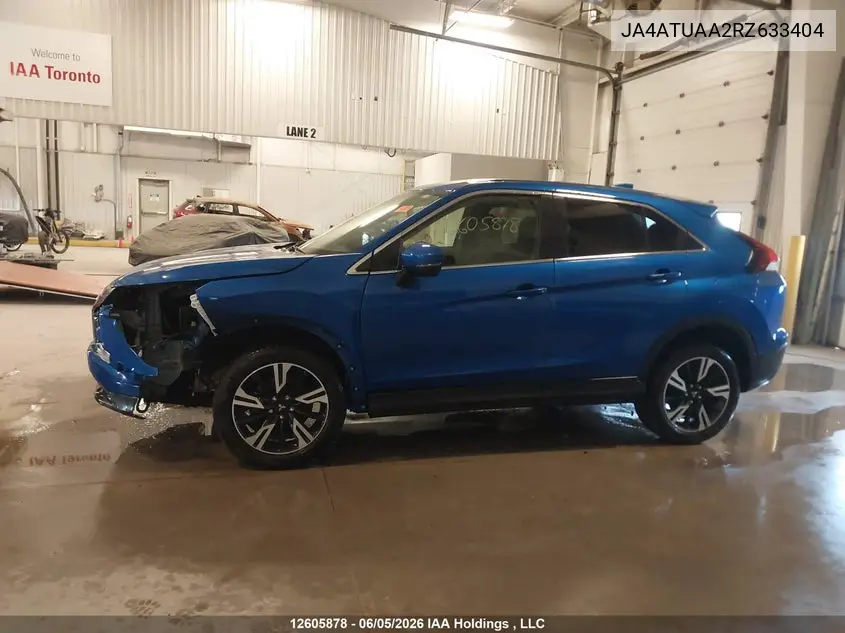 2024 Mitsubishi Eclipse Cross Es VIN: JA4ATUAA2RZ633404 Lot: 12605878