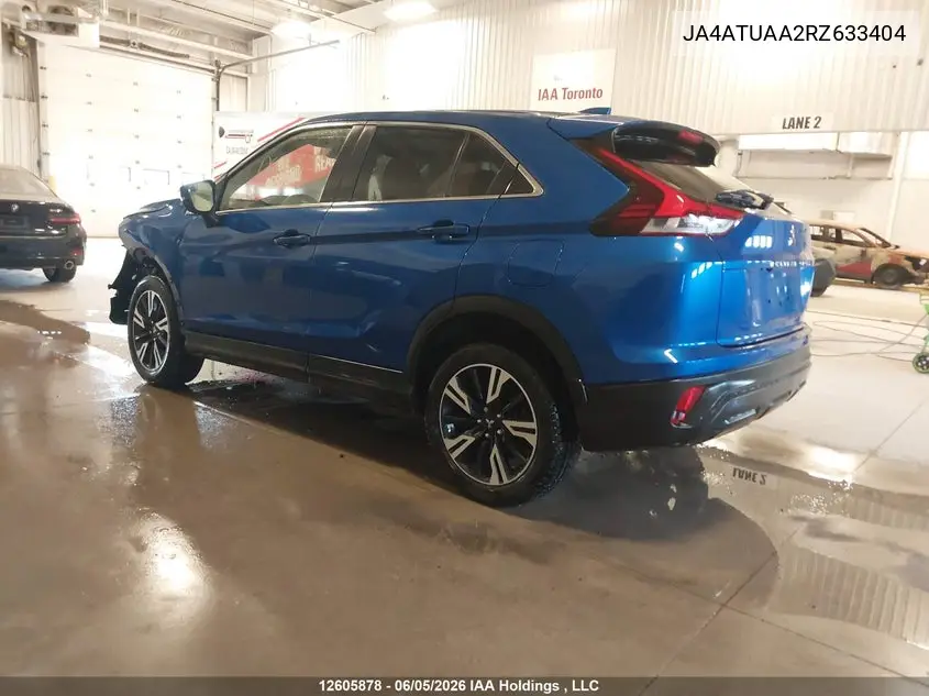 2024 Mitsubishi Eclipse Cross Es VIN: JA4ATUAA2RZ633404 Lot: 12605878