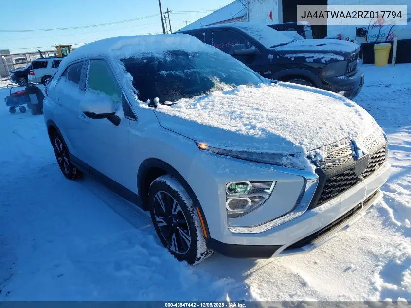 JA4ATWAA2RZ017794 2024 Mitsubishi Eclipse Cross Se S-Awc/Sel S-Awc