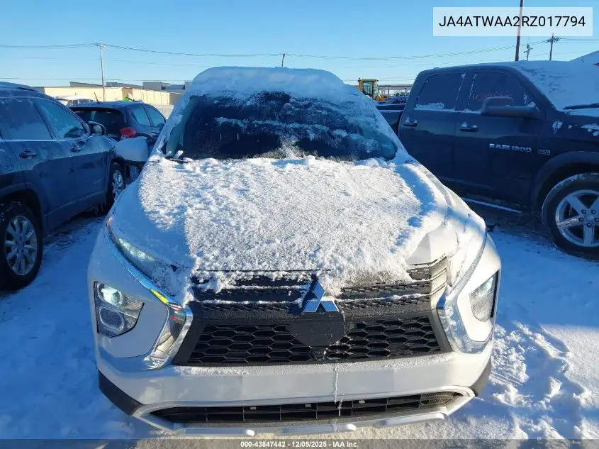 JA4ATWAA2RZ017794 2024 Mitsubishi Eclipse Cross Se S-Awc/Sel S-Awc