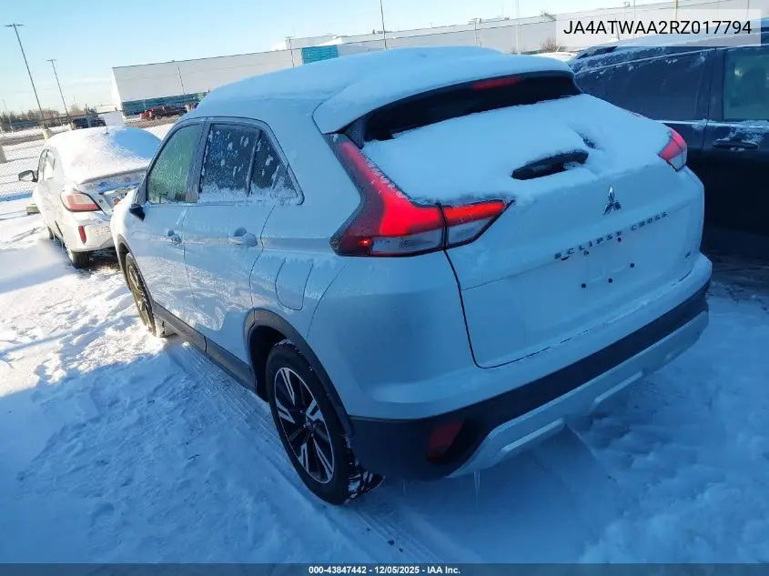 JA4ATWAA2RZ017794 2024 Mitsubishi Eclipse Cross Se S-Awc/Sel S-Awc