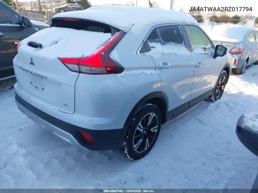 JA4ATWAA2RZ017794 2024 Mitsubishi Eclipse Cross Se S-Awc/Sel S-Awc