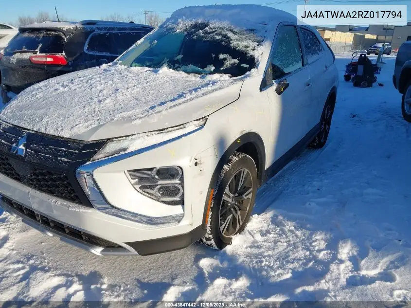 JA4ATWAA2RZ017794 2024 Mitsubishi Eclipse Cross Se S-Awc/Sel S-Awc