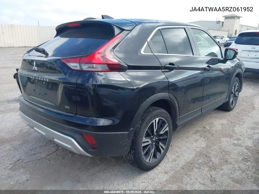 2024 Mitsubishi Eclipse Cross Se S-Awc/Sel S-Awc VIN: JA4ATWAA5RZ061952 Lot: 45249579