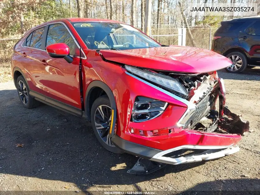 JA4ATWAA3SZ035274 2025 Mitsubishi Eclipse Cross Black Edition S-Awc/Se S-Awc/Sel S-Awc