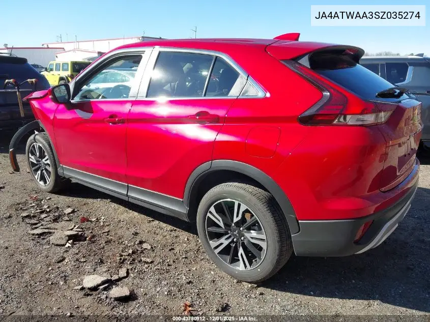 JA4ATWAA3SZ035274 2025 Mitsubishi Eclipse Cross Black Edition S-Awc/Se S-Awc/Sel S-Awc