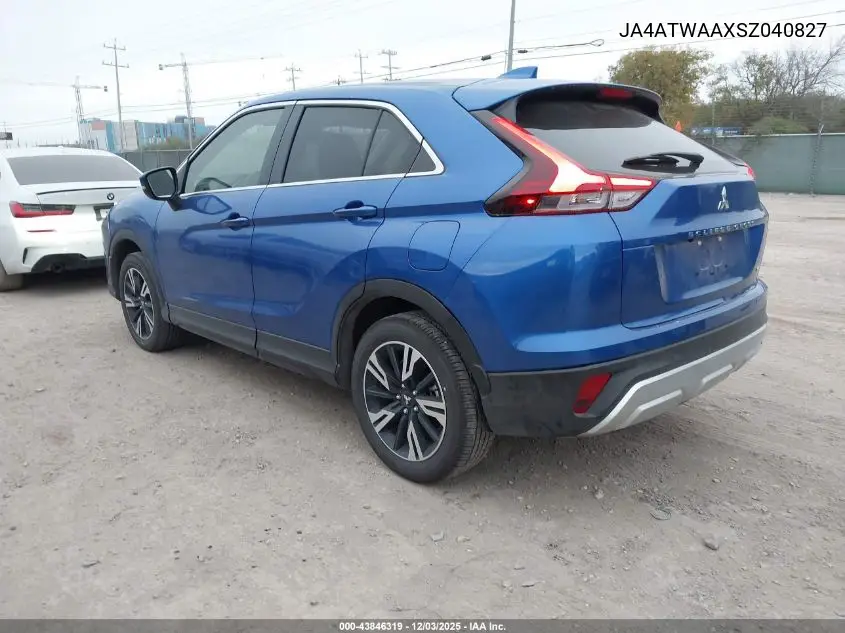 JA4ATWAAXSZ040827 2025 Mitsubishi Eclipse Cross Black Edition S-Awc/Se S-Awc/Sel S-Awc