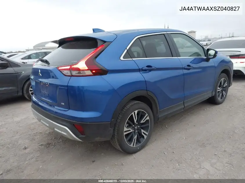 JA4ATWAAXSZ040827 2025 Mitsubishi Eclipse Cross Black Edition S-Awc/Se S-Awc/Sel S-Awc