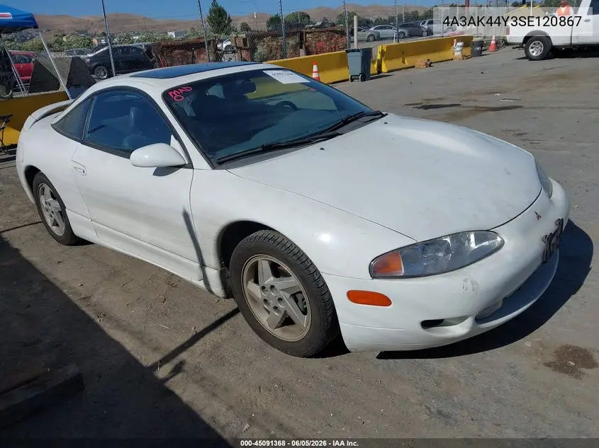 1995 Mitsubishi Eclipse Gs VIN: 4A3AK44Y3SE120867 Lot: 45091368