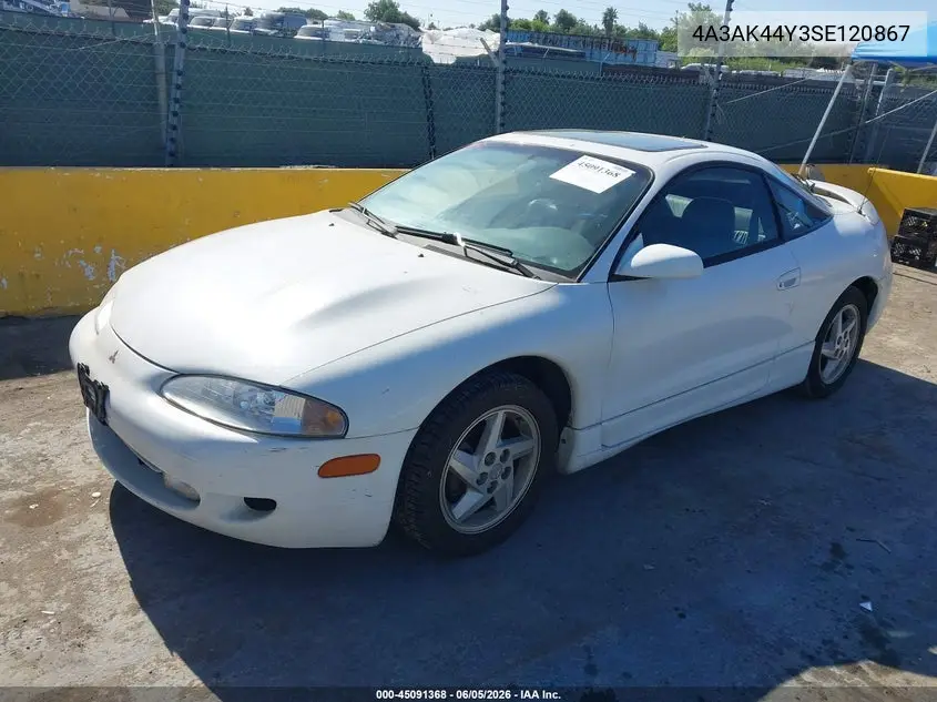 1995 Mitsubishi Eclipse Gs VIN: 4A3AK44Y3SE120867 Lot: 45091368