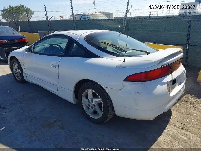 1995 Mitsubishi Eclipse Gs VIN: 4A3AK44Y3SE120867 Lot: 45091368