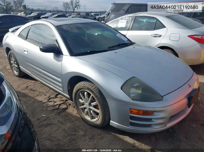 4A3AC44G21E192680 2001 Mitsubishi Eclipse Gs