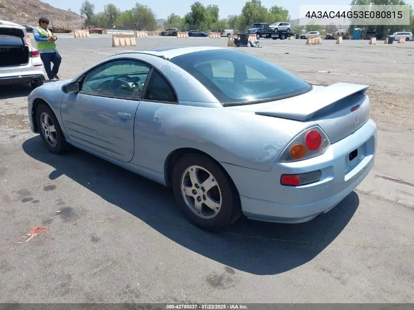 2003 Mitsubishi Eclipse Gs VIN: 4A3AC44G53E080815 Lot: 42780337