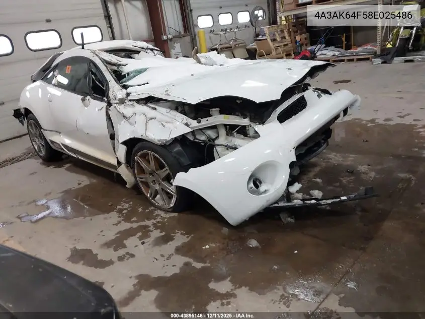 4A3AK64F58E025486 2008 Mitsubishi Eclipse Gs/Se