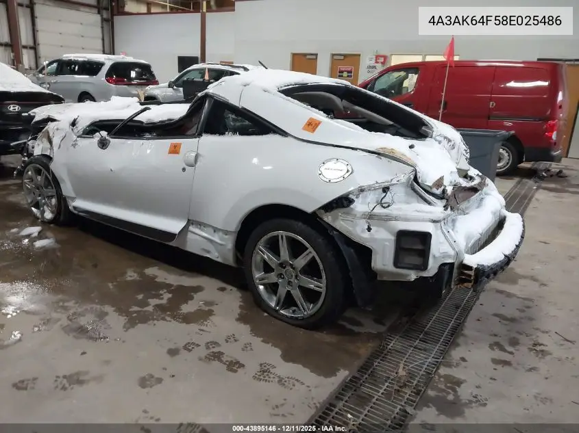 4A3AK64F58E025486 2008 Mitsubishi Eclipse Gs/Se