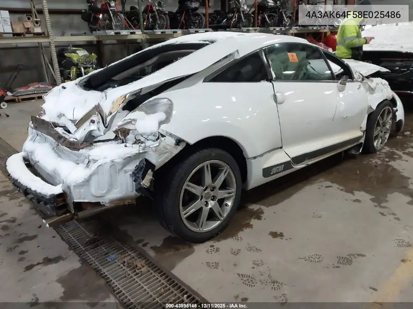 4A3AK64F58E025486 2008 Mitsubishi Eclipse Gs/Se
