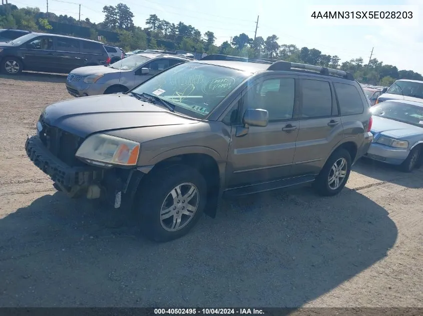 4A4MN31SX5E028203 2005 Mitsubishi Endeavor Xls