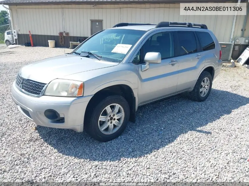 2011 Mitsubishi Endeavor VIN: 4A4JN2AS0BE011306 Lot: 42796291
