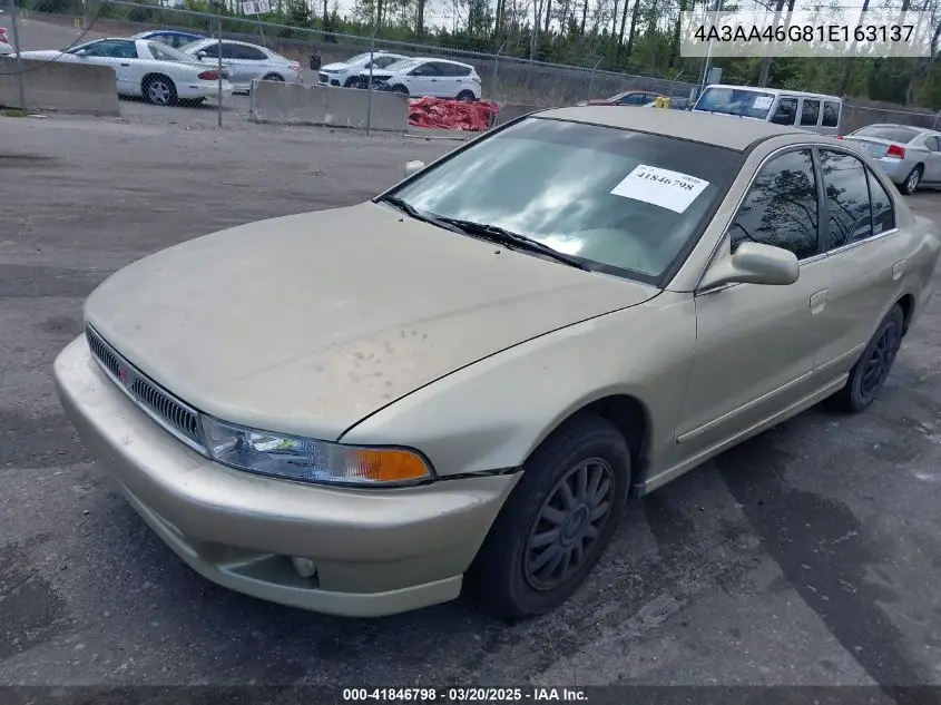 2001 Mitsubishi Galant Es VIN: 4A3AA46G81E163137 Lot: 41846798