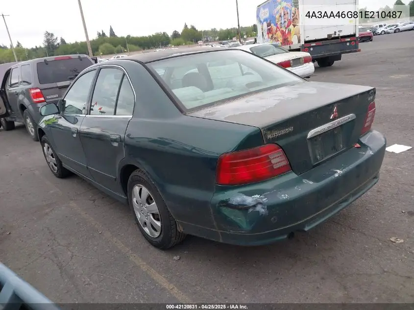 2001 Mitsubishi Galant Es VIN: 4A3AA46G81E210487 Lot: 42120831