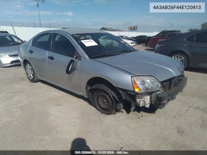 2004 Mitsubishi Galant De VIN: 4A3AB26F44E120413 Lot: 39924473