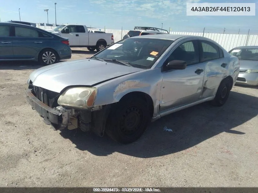 2004 Mitsubishi Galant De VIN: 4A3AB26F44E120413 Lot: 39924473