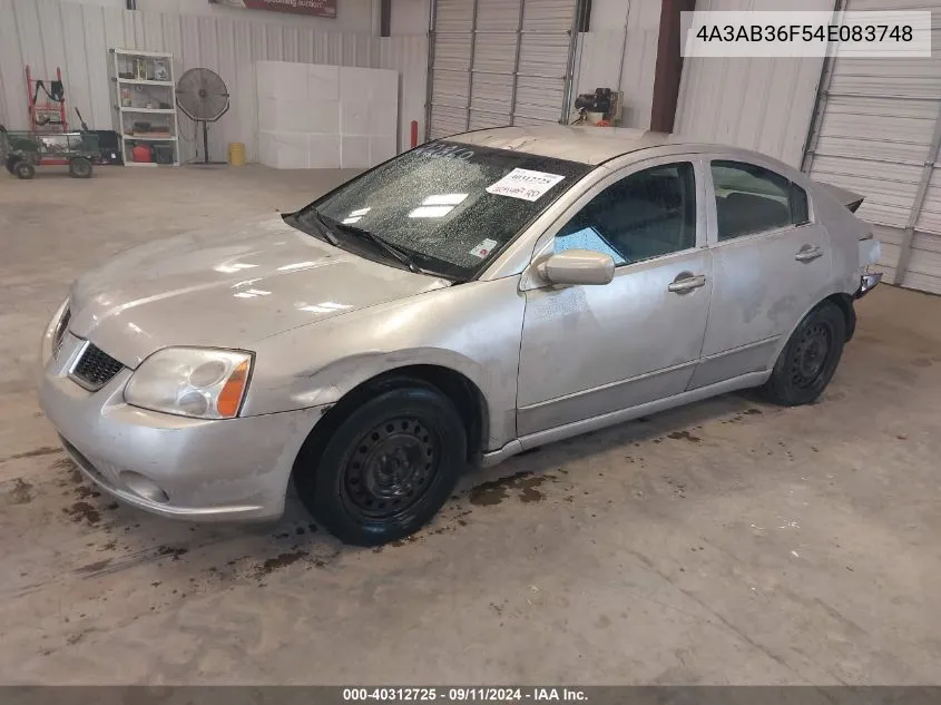 2004 Mitsubishi Galant Es VIN: 4A3AB36F54E083748 Lot: 40312725