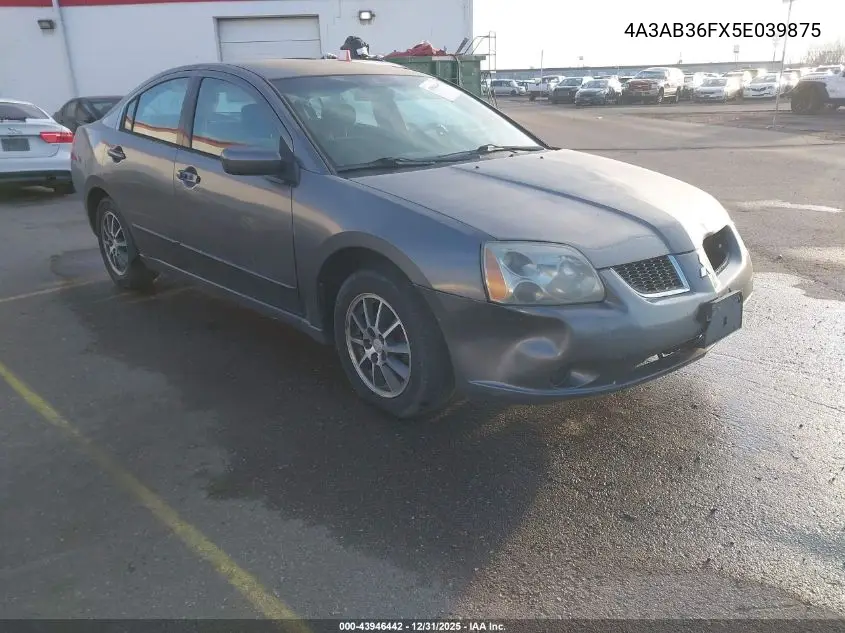 4A3AB36FX5E039875 2005 Mitsubishi Galant Es/Se