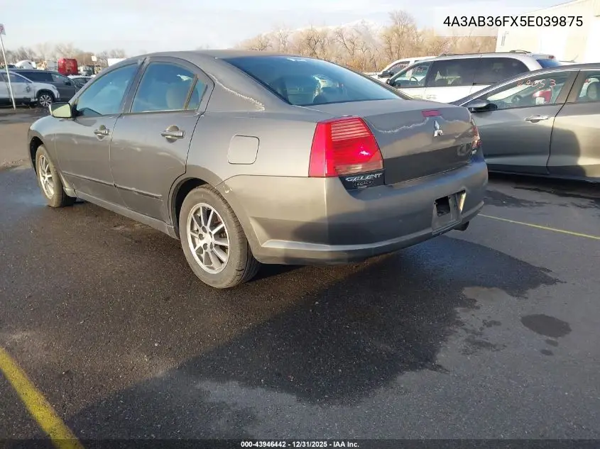 4A3AB36FX5E039875 2005 Mitsubishi Galant Es/Se