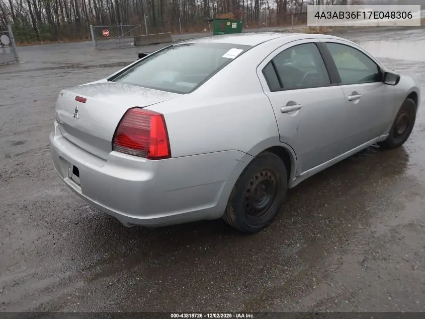 4A3AB36F17E048306 2007 Mitsubishi Galant Es/Se