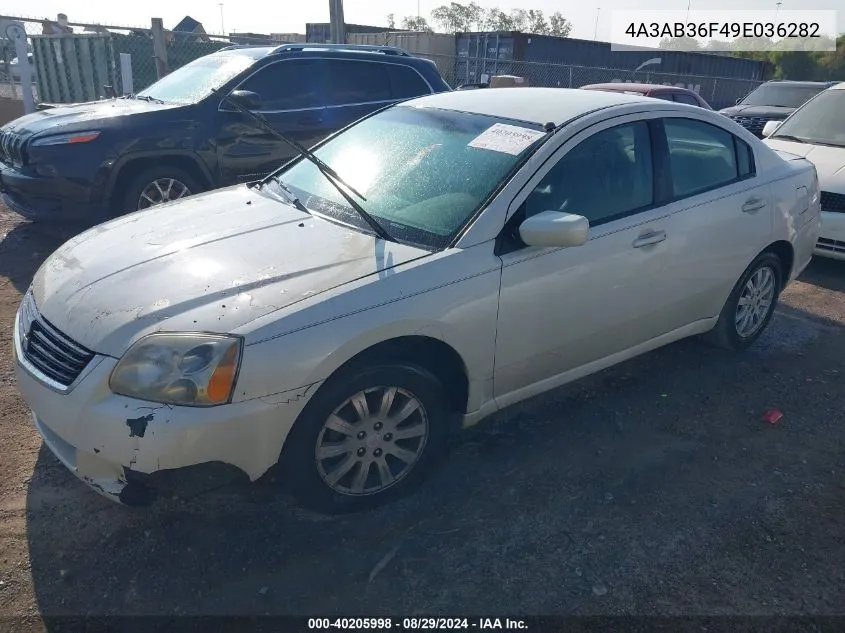 2009 Mitsubishi Galant VIN: 4A3AB36F49E036282 Lot: 40205998