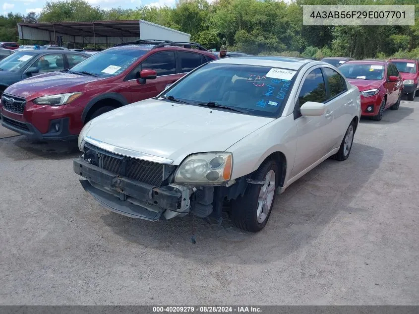 4A3AB56F29E007701 2009 Mitsubishi Galant Es